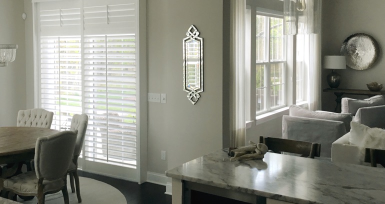 New York kitchen sliding glass door shutters